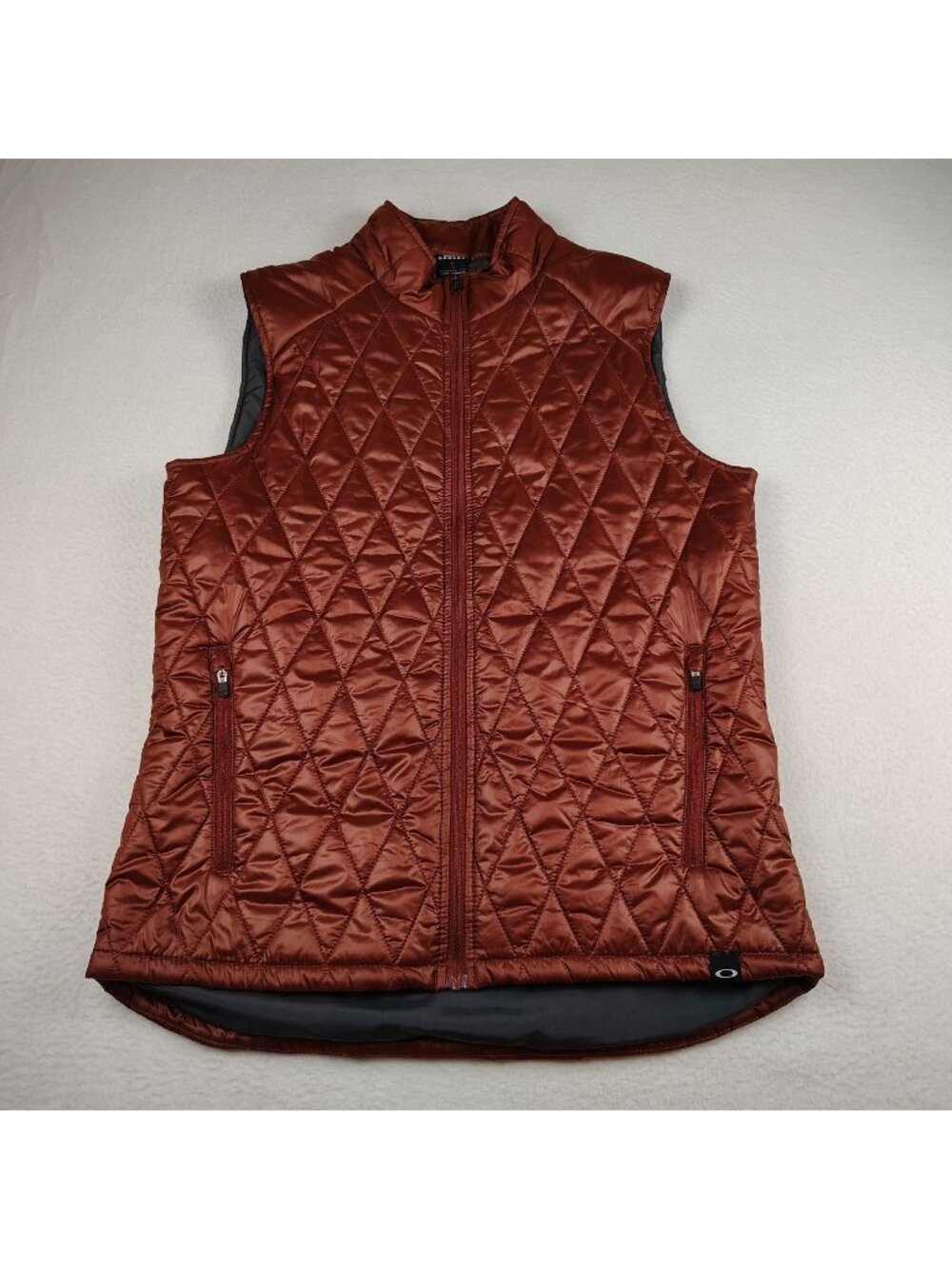 Oakley Fired Brick Wind Chase Quilted Vest Mens L Lightweight Gorpcore